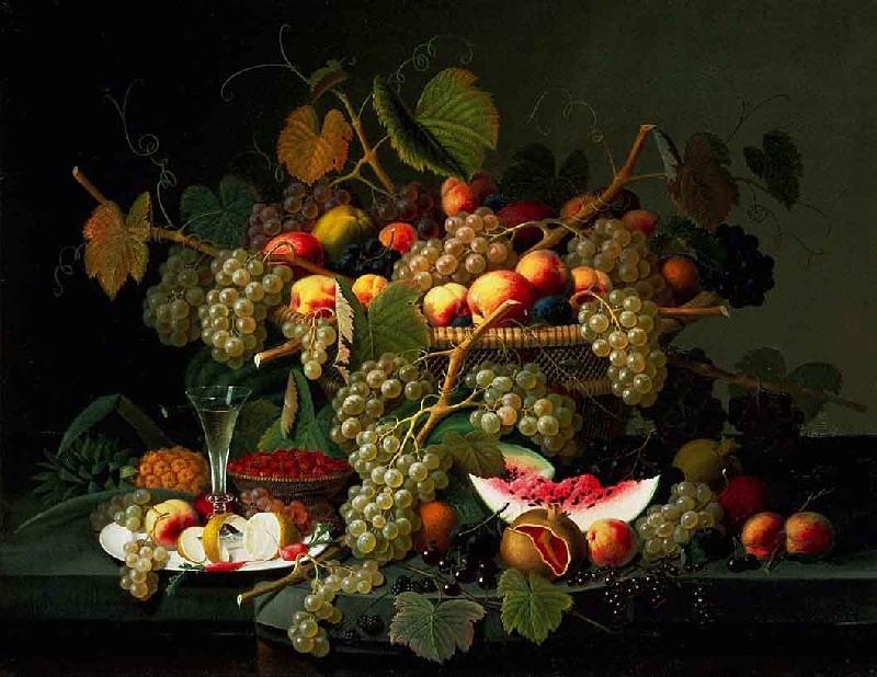 Severin Roesen Still Life with Fruit France oil painting art
